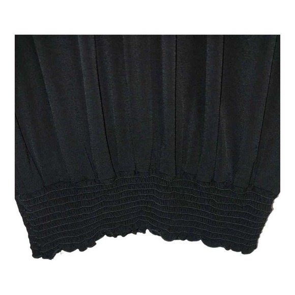 Sleeveless black dress with elastic at hem by My Michelle.  Size Medium - Picture 3 of 4